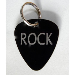 Médaille chien alu médiator noir gravure 1 ou 2 faces