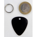 Médaille chien alu médiator noir gravure 1 ou 2 faces