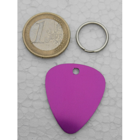 Médaille chien médiator violet gravure