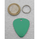Médaille chien gravée  alu médiator vert personnalisable