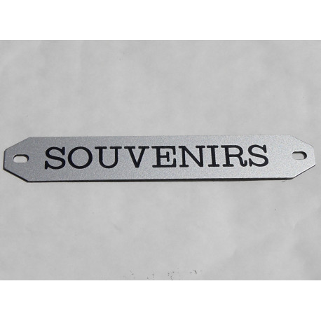 Inter funéraire standard personnalisé 142mm x 22mm en PVC COULEUR ARGENT