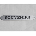 Inter funéraire standard personnalisé 142mm x 22mm en PVC COULEUR ARGENT