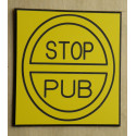plaque de boite aux lettres "STOP PUB"  format 45 x 50 mm