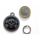 Médaille gravée acier pour grand chien corsaire noir gravure 1 face