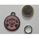 Médaille gravée acier pour grand chien corsaire rose gravure 1 face