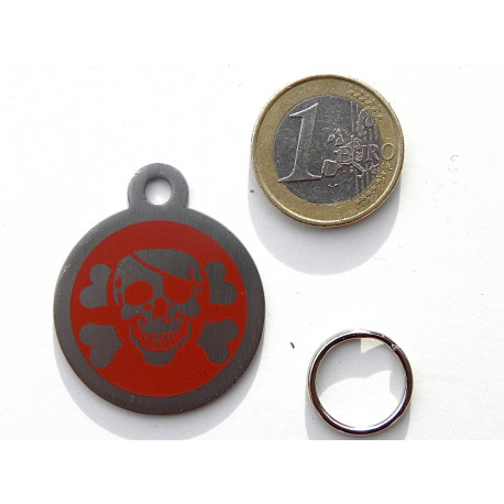 Médaille gravée acier pour grand chien corsaire rouge gravure 1 face