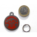 Médaille gravée acier pour grand chien corsaire rouge gravure 1 face
