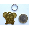 Médaille "souris" dorée pour Chat personnalisable gravure 1 face