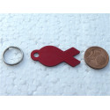 Médaille gravée en forme de poisson rouge pour Chat chaton chiot gravure 2 faces