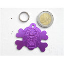 Médaille gravée "MOLOSSE" violette pour grand Chien gravure 1 face