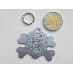 Médaille gravée "MOLOSSE" argentée pour grand Chien gravure 1 face