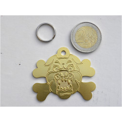 Médaille gravée "MOLOSSE" doré pour grand Chien gravure 1 face