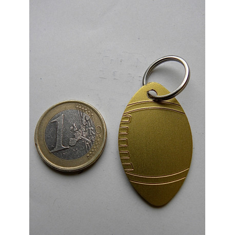 Médaille gravée "RUGBY" dorée pour Chien moyen gravure 1 face