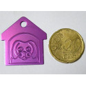 Médaille "Niche" violette pour petit et moyen chien gravure 1 face