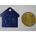 Médaille "Niche" bleu pour petit et moyen chien gravure 1 face
