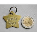 Médaille étoile chien laiton personnalisée