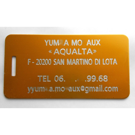 plaque d'identité bagage  personnalisable