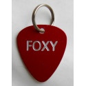 Médaille chien alu médiator rouge personnalisation