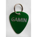 Médaille chien gravée  alu médiator vert personnalisable