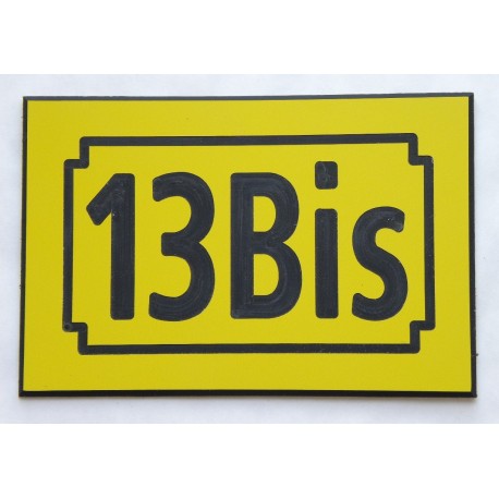 numéro pour boite aux lettre adhésif jaune