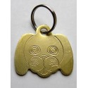 Médaille chien TOUTOU en laiton  gravure