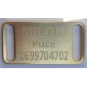 Plaque identification chien petit modele en laiton