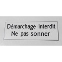 plaque adhésive Démarchage interdit Ne pas sonner blanche