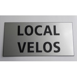 Plaque adhésive "LOCAL VELOS" argentée