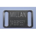 Plaque identification chien grand modele en acier