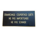 Plaque adhésive Démarchage Colportage quete ne pas importuné, ne pas sonner