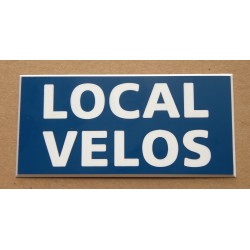 Plaque adhésive "LOCAL VELOS"  bleue