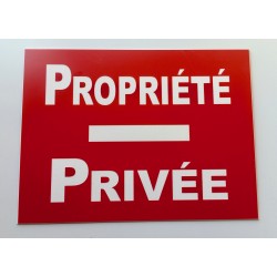 Panneau Propriété privée rouge 200 x 300 mm