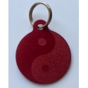 Médaille gravée "YING YANG" rouge  pour grand Chien