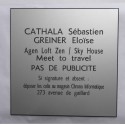 plaque professionnelle argentée personnalisable