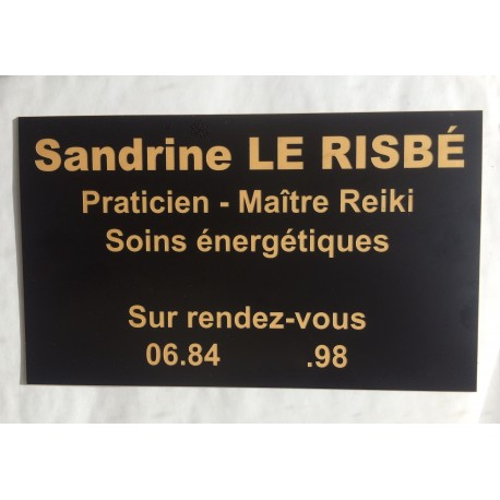 plaque professionnelle adhésive personnalisée  format 150 x 250 mm