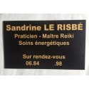 plaque professionnelle adhésive personnalisée  format 150 x 250 mm