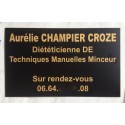 plaque professionnelle personnalisation gravure 200 x 300 mm