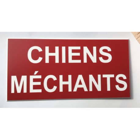 Pancarte "CHIENS MÉCHANTS"  format 98 x 200 mm