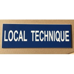 plaque adhésive "LOCAL TECHNIQUE" bleu marine