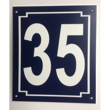 NUMERO DE MAISON  BLEU ft 200 x 300 mm personnalisation en ligne