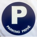 Panneau "PARKING PRIVÉ" bleu Ø 15 cm 20 cm 30 cm