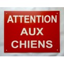 Panneau ATTENTION AUX CHIENS FORMAT 200X300 MM
