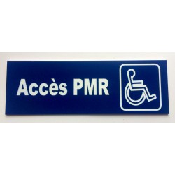 plaque adhésive "ACCES PMR" Bleu marine