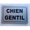 plaque adhésive "CHIEN GENTIL" format 50 x 75 mm