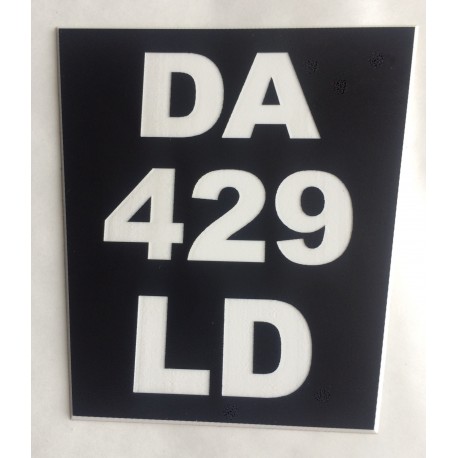 plaque immatriculation KTM personnalisable moto non homologué noire