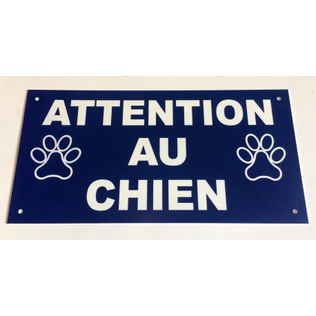 pancarte ATTENTION AU CHIEN"  format 7,5 x 15 cm