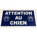 pancarte ATTENTION AU CHIEN"  format 7,5 x 15 cm
