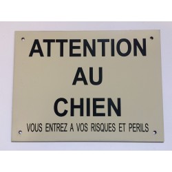 panneau "ATTENTION AU CHIEN"  format 20 x 30 cm 2