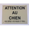 panneau "ATTENTION AU CHIEN"  format 20 x 30 cm