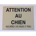 panneau "ATTENTION AU CHIEN"  format 20 x 30 cm